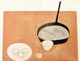 William Scott, Still Life with Frying Pan and Eggs, 1973, screenprint in colours on wove paper - number 30 from an edition of 250 - printed by Kelpra Studio, published by Christie's Contemporary Art