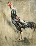 Basil Blackshaw, Standing Proud, oil on board