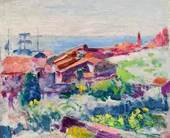 Roderic O'Conor, Villas near the Sea, Cassis, 1913, oil on panel