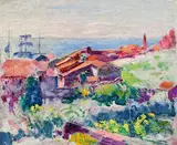 Roderic O'Conor, Villas near the Sea, Cassis, 1913, oil on panel