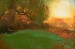 Scent of Evening, Kilfane, Co. Kildare by Hughie O'Donoghue, 2007, oil on canvas, offered Apr 2024