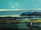 Daniel O'Neill, Between the Lights, oil on board