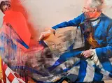 Conor Harrington, Master of Money and Mirrors, 2018, oil on canvas