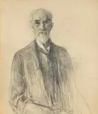 Self Portrait by John Butler Yeats, pencil on paper, sold Apr 2024