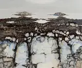 Arthur Armstrong, Blue Landscape, oil on board