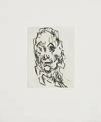 Frank Auerbach German-British, Ruth, 2003, etching on Somerset white wove paper - artist's proof aside from a numbered edition of 35 - Printed by Mark Balakjian and Dorothea Wight at Studio Prints, London, published by Marlborough Graphics, London