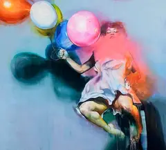 Stellar Nursery by Chloe Early, 2019, oil on aluminium, offered Apr 2024