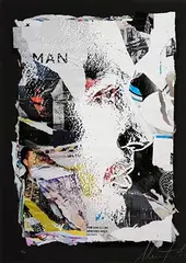 Vhils, Layers, unique silkscreen/serigraph on wove paper