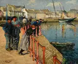 Joseph Milner Kite, The Pier, Concarneu, oil on canvas