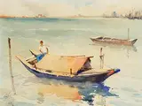 Cheng Hoe Lim, Singapore Harbour, watercolour on paper