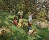 James Le Jeune, Happy Days, oil on canvas