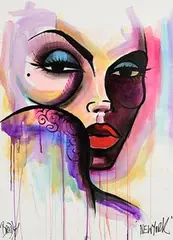 Terry Bradley, New York, mixed media on paper