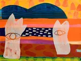 The Origins of Optimism by Martin Finnin, 2004, acrylic and watercolour on paper, sold Apr 2024
