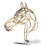 Helen Walsh, Horse Power, unique steel and bronze on a stainless steel base