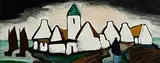 Humble Homes by Markey Robinson, gouache on board, sold Apr 2024