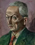Harry Kernoff, The Trainer, oil on canvas board