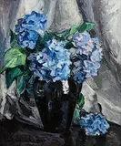 Paul Nietsche, Still Life - Vase of Flowers, oil on board