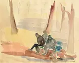 Nano Reid, Men of Drogheda, watercolour on paper
