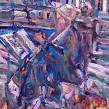 Evening Practice by Arthur K. Maderson, oil on board, sold Feb 2024
