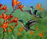 Andean Emeralds by Steve Burgess Canadian, 2024, oil on board, sold Feb 2024