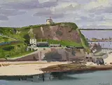 Maurice MacGonigal, Martello Tower, On the East Coast, oil on canvas board