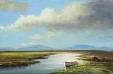 Early Morning, Connemara by Norman J. McCaig, 1991, oil on canvas board, sold Feb 2024