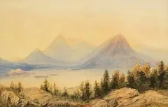 Lower Lake, Glengariff by Andrew Nicholl, watercolour on paper, offered Feb 2024