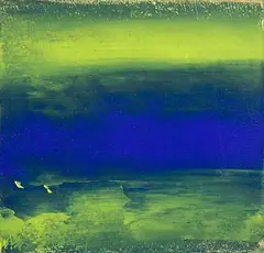 Landscape by Seán McSweeney, 2008, oil on card, sold Feb 2024