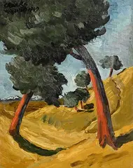 David Clarke, Chamartin de la Rose, 1949, oil on canvas