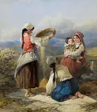 Francis William Topham, Winnowing, 1858, watercolour on paper heightened