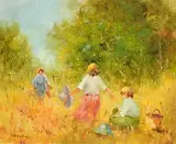 Elizabeth Brophy, The Visitors, oil on board