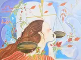 Pauline Bewick, Libra, watercolour on paper