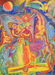 Basil Rakoczi, Rebirth, gouache and watercolour on paper