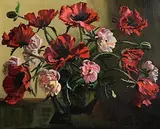 Ann Primrose Jury, Crimson Roses and Peonie