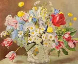 Geraldine M. O'Brien, Still Life - Vase of Wild Flowers, 1958, oil on canvas