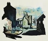 Castle Street, Ardglass by Seamus O'Colmain, oil on paper, sold Feb 2024