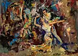 George Campbell, The Flamenco, oil on board