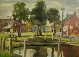Stanhope Forbes, View from the Village Pond, oil on board
