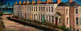 Sorrento Terrace by Gerard Byrne, oil on canvas, sold Feb 2024