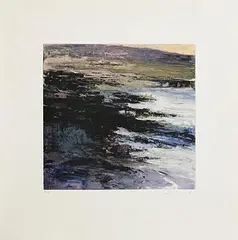 Fractured Shoreline 6 by Donald Teskey, limited edition etching aquatint - number 4 from an edition of 15, sold Feb 2024