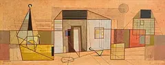Kenneth Mahood, Abstract Shapes, oil on board