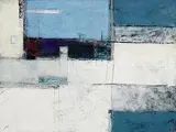 Michael Hales, Pale Cities - Street Lights, encaustic and oils on birch ply