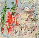 John Kingerlee, Untitled, 2023, oil and collage on card