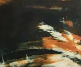 Hughie O'Donoghue, A Road West (1997) - from the Line of Retreat Series, carborundum - number 6 from an edition of 35