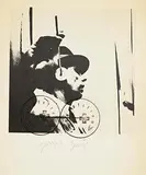 Joseph Beuys German, The Hearing, 1974, lithograph - number 3332 from an edition of 5000