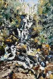 Henry Morgan, Winter, Torc Waterfall, 2023, oil on canvas board