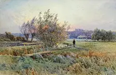 Alfred de Breanski, After a Days Fishing, 1880, watercolour on paper