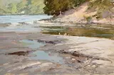 James Longueville, Light and Shade, Llangollen, pastel on paper
