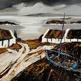 J.P. Rooney, The Blasket Isle, oil on board