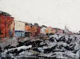 Michael Hales, Dark Waters - Open Windows, encaustic and oils on birch ply